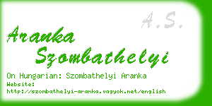 aranka szombathelyi business card